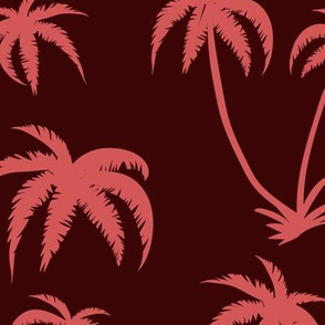 Palm Tree - Pink and Brown