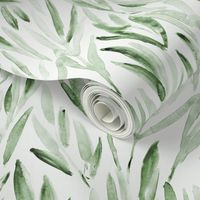 Khaki eucalyptus leaves • watercolor nature