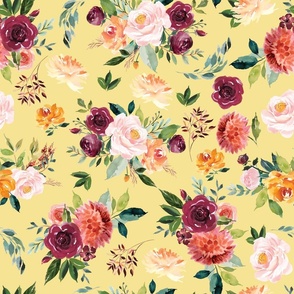 paprika floral on yellow background