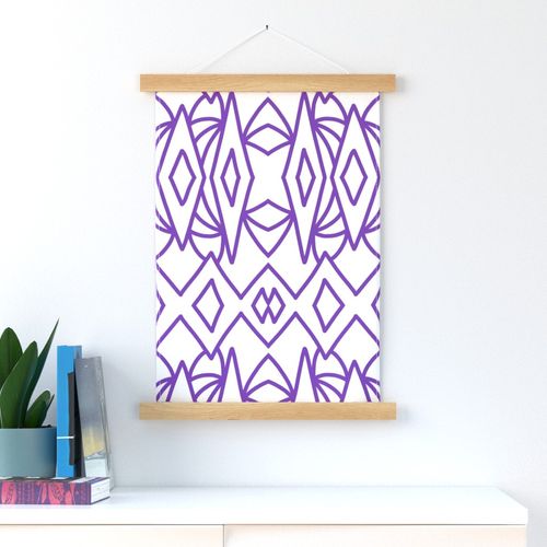 Art Deco Geometric - violet purple on white