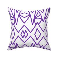 Art Deco Geometric - violet purple on white
