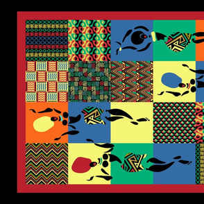 African Folk Art Tea Towel