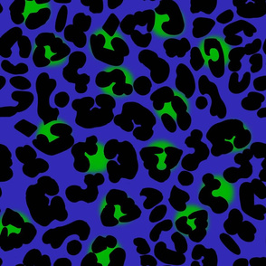 Purple and neon green leopard 