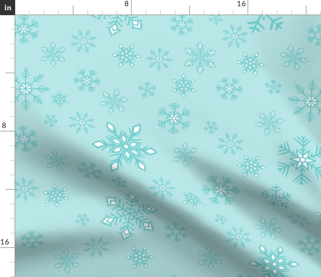 large - snowflakes on mint