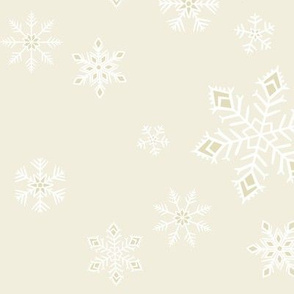 large - snowflakes on natural