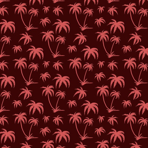 Palm Tree Small Scale - Brown and Pink