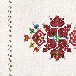 Bulgarian embroidery 2- tea towel