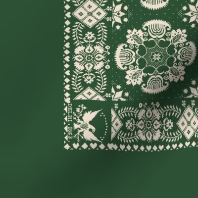 American Coverlet in Green