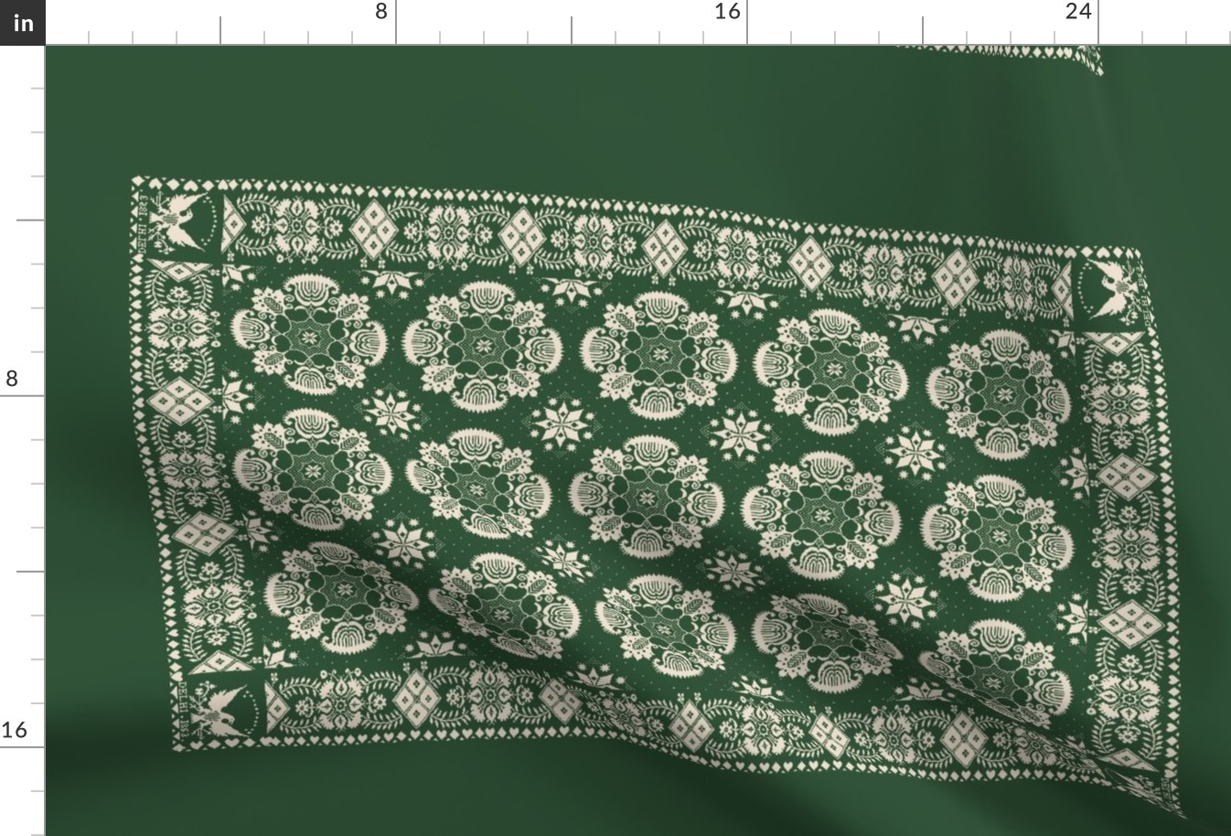 American Coverlet in Green