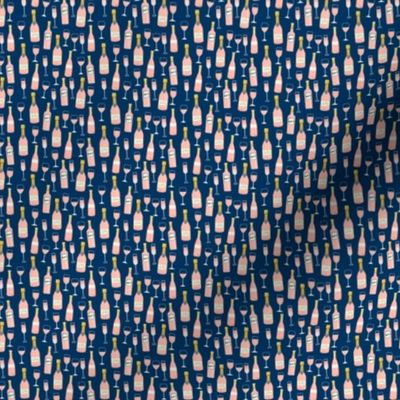 TINY - rosé all day wine fabric brunch navy