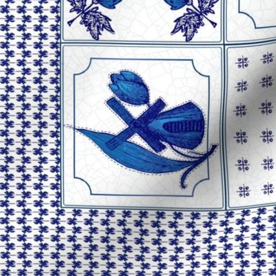 Dutch Delft Tiles Tea Towel