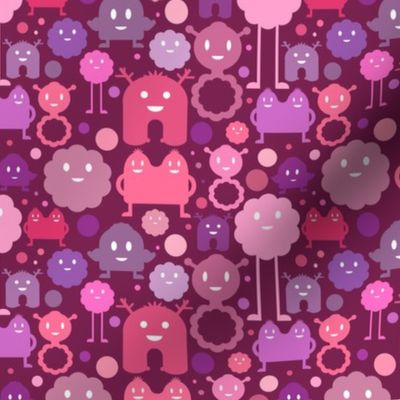 Quilting Coordinates - Monsters on the Loose - Girly