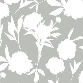 Peony Silhouettes Gray