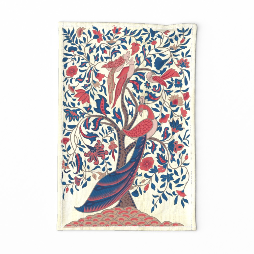 Tree of Life Palampore- Folk Art Tea Towel