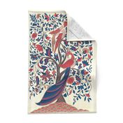 Tree of Life Palampore- Folk Art Tea Towel