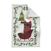 TeaTowel  - Folk Art Christmas