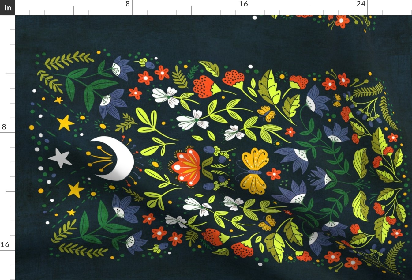 Night Garden Tea Towel