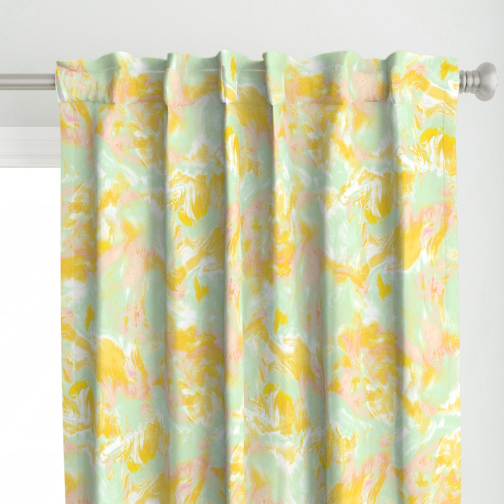 Marble Mist Yellow Green Pink Large Scale