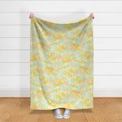 Marble Mist Yellow Green Pink Large Scale