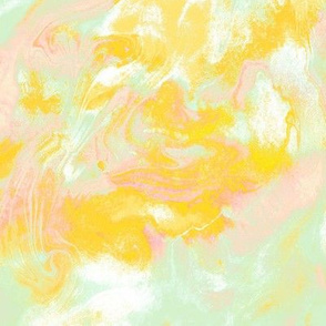 Marble Mist Yellow Green Pink Large Scale