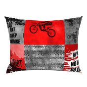 Dirtbike 12 Inch Squares Patch Quilt Red