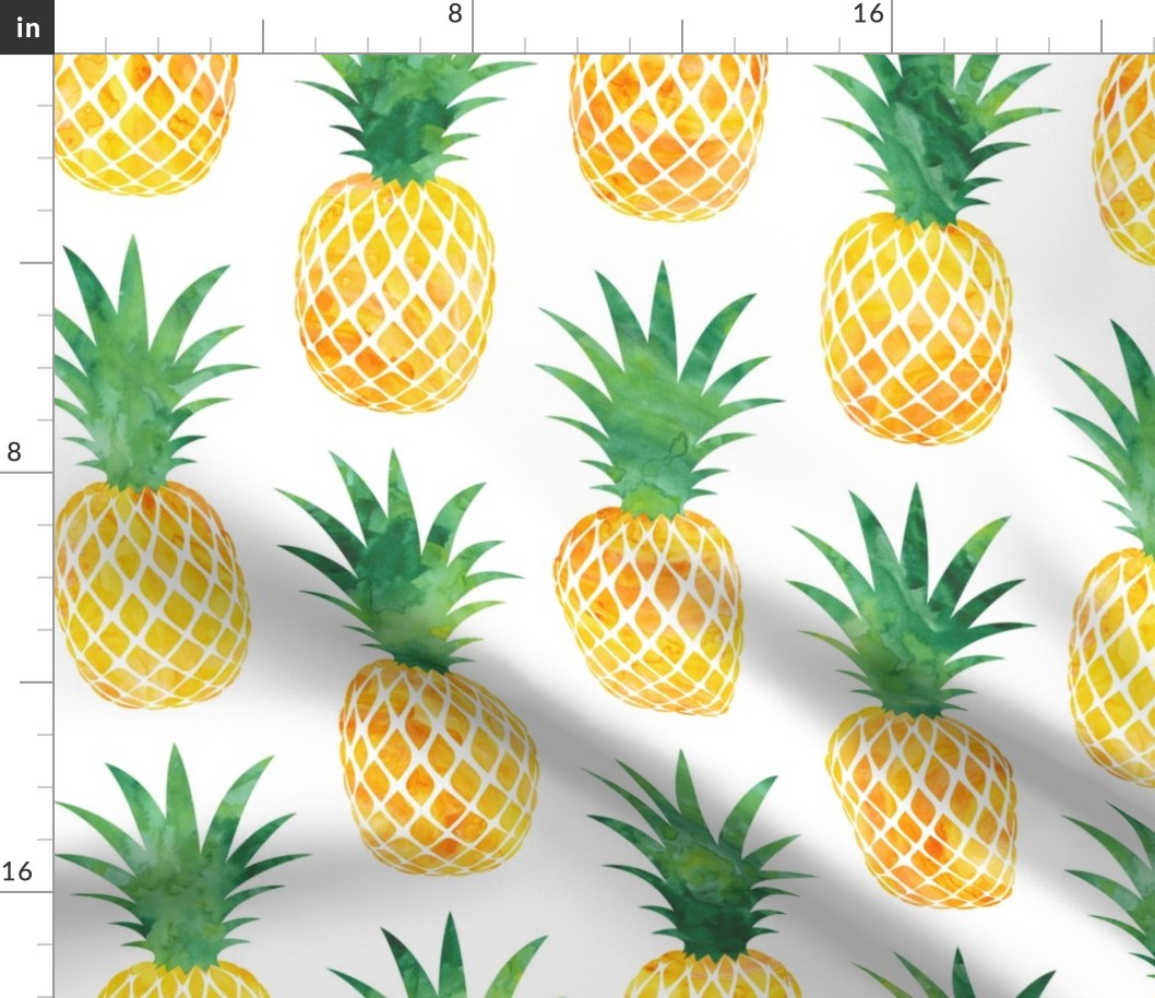 (jumbo scale) pineapples - watercolor C19BS