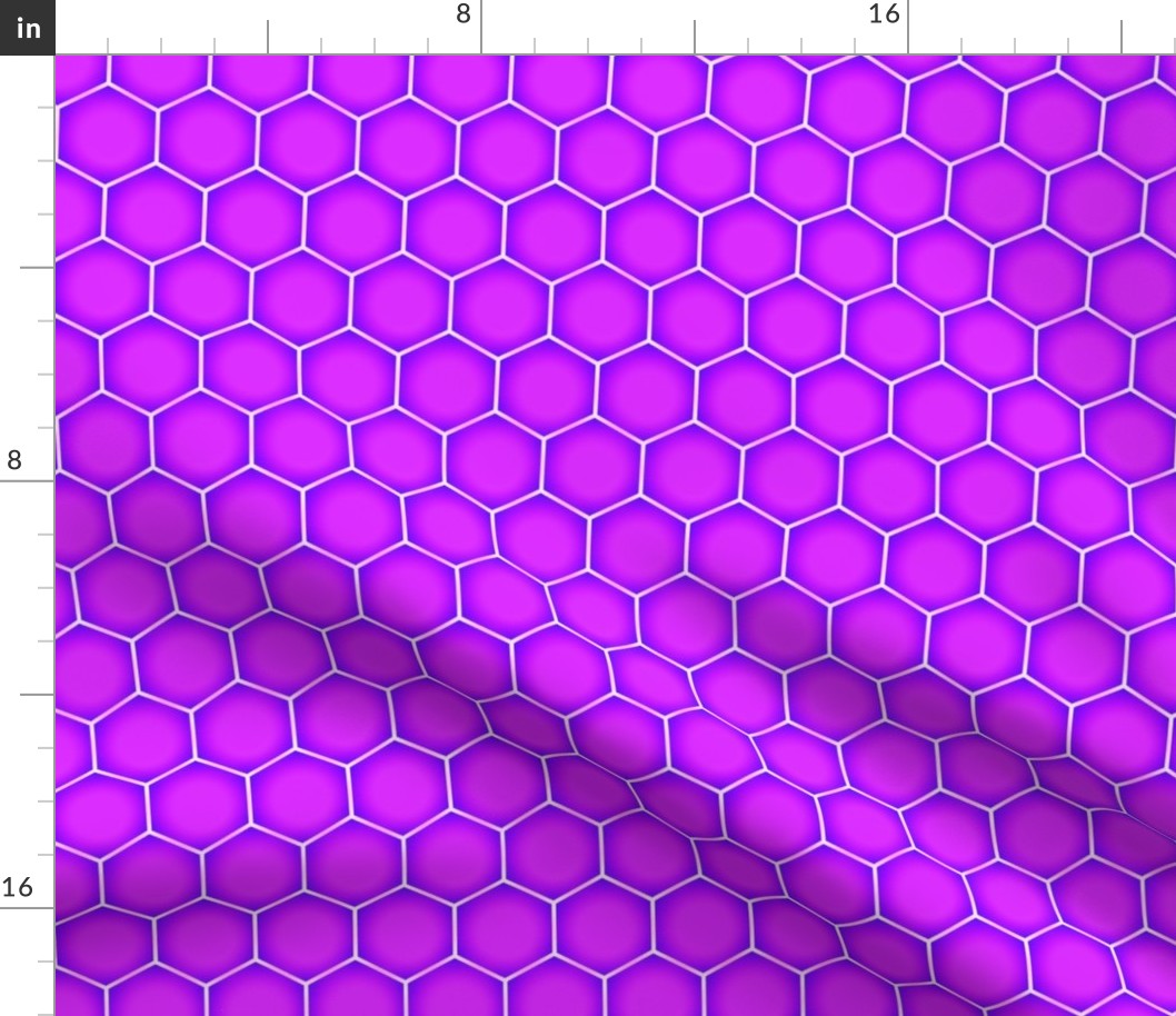 Hexagons - Magenta Berry (Large Scale)