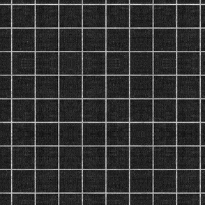 FRENCH LINEN GRID BLACK SMALL