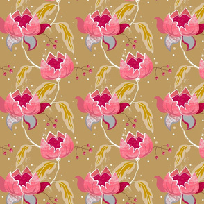 Vintage Floral on coffee small