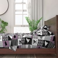 Eat Sleep Snowmobile//Elderberry Purple - Wholecloth Cheater Quilt