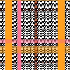 Retro Plaid-orange and pink