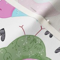 Little Birdies Tea Towel