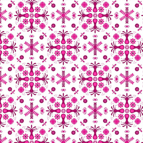 Folk Art Symmetry in Pink
