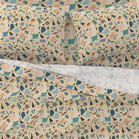 Abstract Italian Terrazzo Chic #2 sandstone, medium