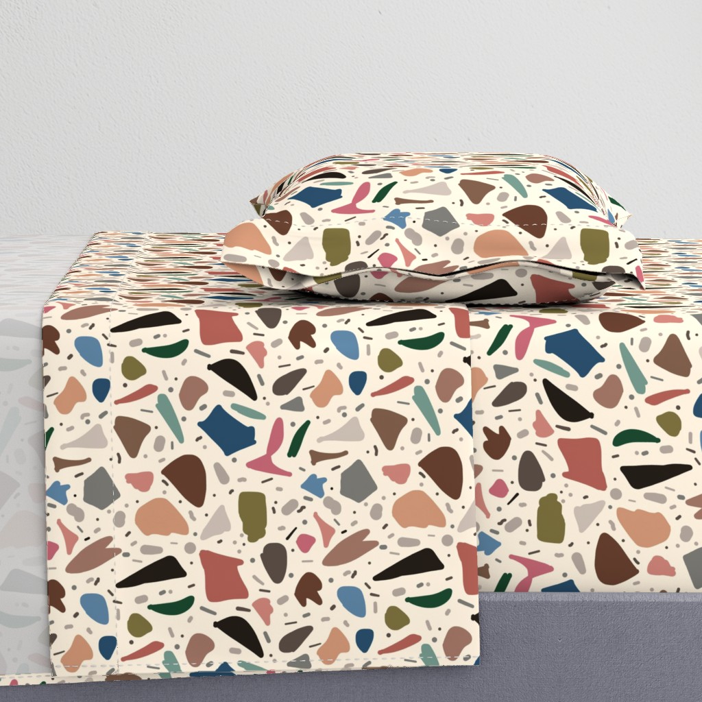 Abstract Italian Terrazzo Chic #1 stone, medium