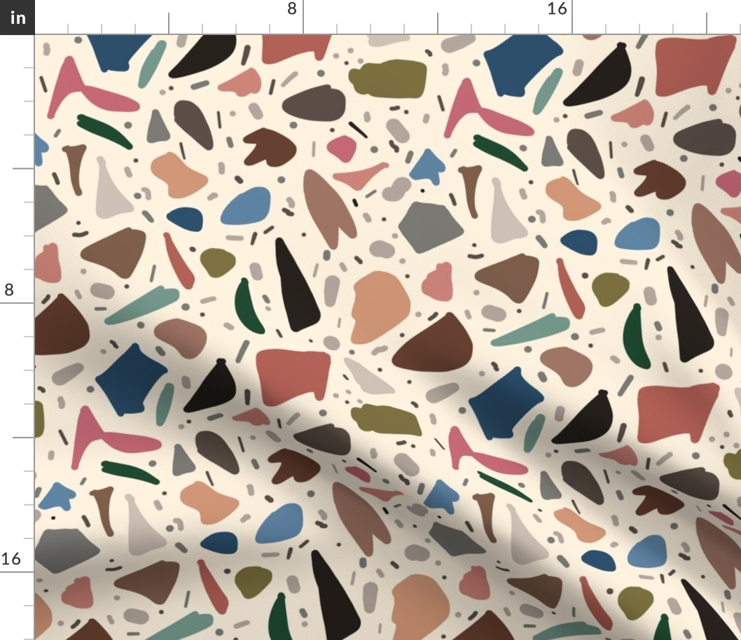 Abstract Italian Terrazzo Chic #1 stone, medium