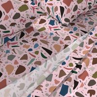 Abstract Italian Terrazzo Chic #1 heritage pink, medium