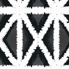 X Distort XL Black White  Geometric   