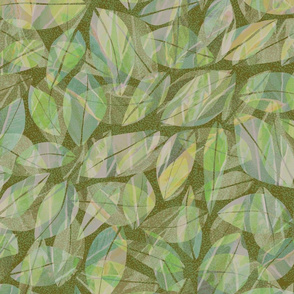 Tropical Abstract Leaves Laulau 300