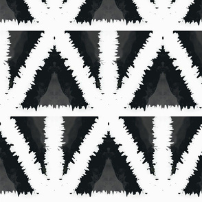 Distort 2/ Abstract Geometric- Black & White 