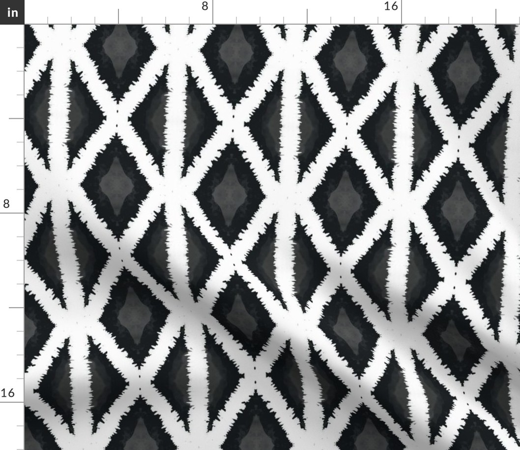 Diamond Distort / Grey Black White Texture  