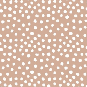 painted dots - nursery dots - sfx1213 almond - dots fabric, painted dots, dots wallpaper, painted dots wallpaper - baby, nursery