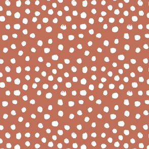 painted dots - nursery dots - sfx1436 apricot - dots fabric, painted dots, dots wallpaper, painted dots wallpaper - baby, nursery