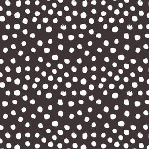 painted dots - nursery dots - sfx1111 coffee - dots fabric, painted dots, dots wallpaper, painted dots wallpaper - baby, nursery