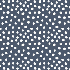 painted dots - nursery dots - sfx3928 indigo - dots fabric, painted dots, dots wallpaper, painted dots wallpaper - baby, nursery