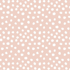 painted dots - nursery dots - sfx1404 blush - dots fabric, painted dots, dots wallpaper, painted dots wallpaper - baby, nursery