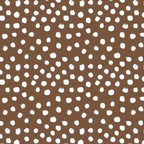 painted dots - nursery dots - sfx1033 toffee - dots fabric, painted dots, dots wallpaper, painted dots wallpaper - baby, nursery