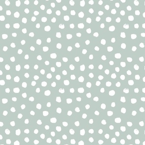 painted dots - nursery dots - sfx6205 milky green - dots fabric, painted dots, dots wallpaper, painted dots wallpaper - baby, nursery