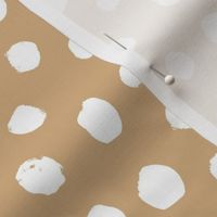 painted dots - nursery dots - sfx1225 wheat - dots fabric, painted dots, dots wallpaper, painted dots wallpaper - baby, nursery