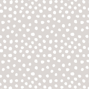 painted dots - nursery dots - sfx0002 white sand - dots fabric, painted dots, dots wallpaper, painted dots wallpaper - baby, nursery